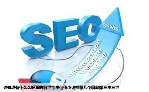 谁知道有什么么好看的前世今生仙侠小说推荐几个啊就像三生三世