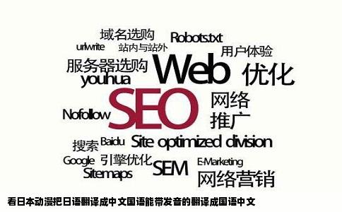 看日本动漫把日语翻译成中文国语能带发音的翻译成国语中文