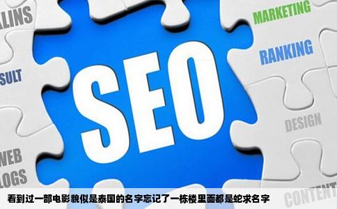 看到过一部电影貌似是泰国的名字忘记了一栋楼里面都是蛇求名字