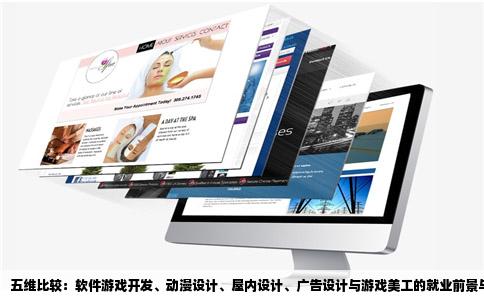 五维比较：软件游戏开发、动漫设计、屋内设计、广告设计与游戏美工的就业前景与职业发展