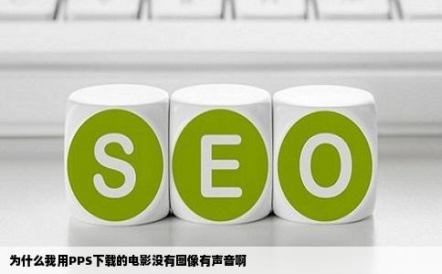 为什么我用PPS下载的电影没有图像有声音啊