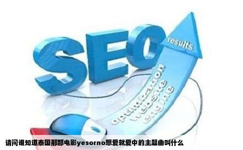 请问谁知道泰国那部电影yesorno想爱就爱中的主题曲叫什么