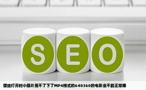 壁纸打开时小图片用不了下了MP4格式的640360的电影业不能正常播