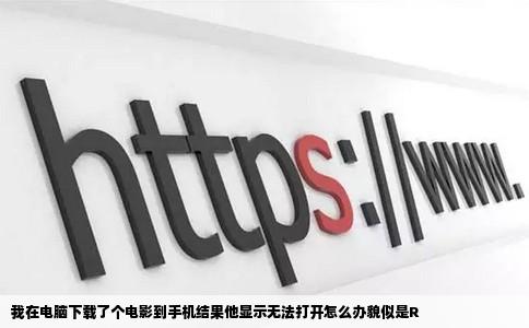 我在电脑下载了个电影到手机结果他显示无法打开怎么办貌似是R