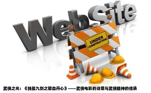 武侠之光：《独孤九剑之碧血丹心》——武侠电影的诗意与武侠精神的传承