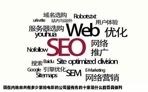 现在内地总共有多少家拍电影的公司最有名的十家是什么能否具体列