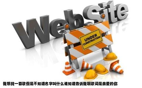 我想找一首歌但是不知道名字叫什么谁知道告诉我啊歌词是亲爱的你