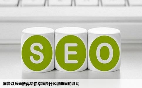 痛是以后无法再给你幸福是什么歌曲里的歌词
