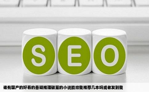 谁有国产的好看的悬疑推理破案的小说能给我推荐几本吗或者发到我