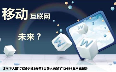 请问下大家17K写小说2天有3百多人看写了12489算不算很少