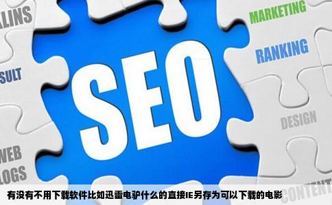 有没有不用下载软件比如迅雷电驴什么的直接IE另存为可以下载的电影