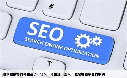 收获着微博的希望苦了一年又一年生活一辈又一辈是哪首歌曲的歌词