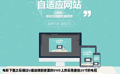 电影下载之后通过U盘连接到家里的DVD上然后用康佳25寸的电视