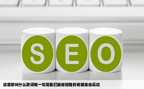 这首歌叫什么歌词有一句是我们谢谢你我的希望来自后边