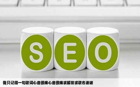 我只记得一句歌词心扉很痛心扉很痛求解答求歌名谢谢