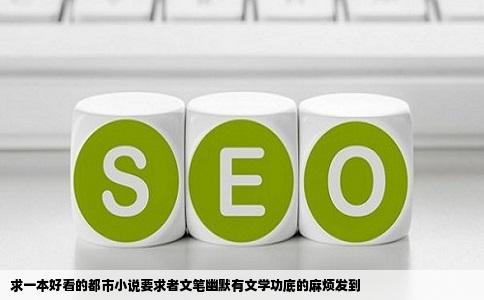 求一本好看的都市小说要求者文笔幽默有文学功底的麻烦发到