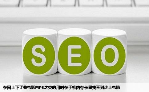 在网上下了些电影MP3之类的用时在手机内存卡里找不到连上电脑