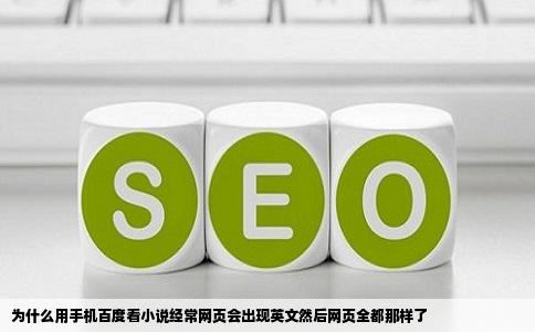 为什么用手机百度看小说经常网页会出现英文然后网页全都那样了