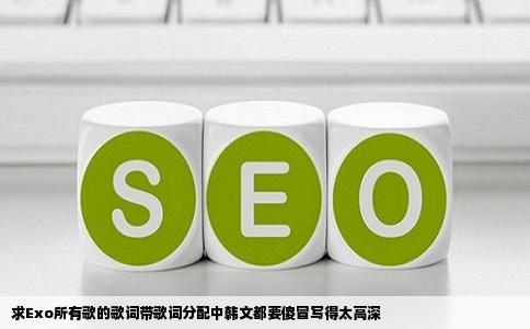 求Exo所有歌的歌词带歌词分配中韩文都要傻冒写得太高深